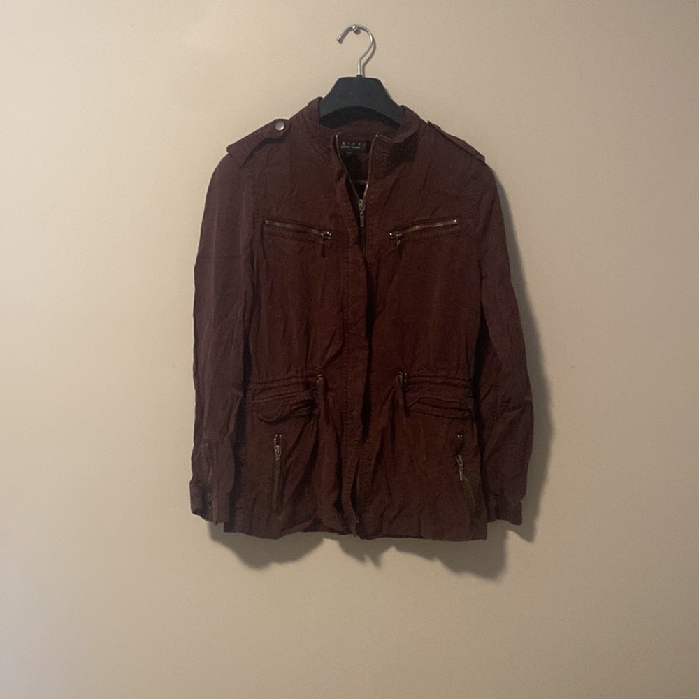 Trixxi Burgundy Utility Jacket